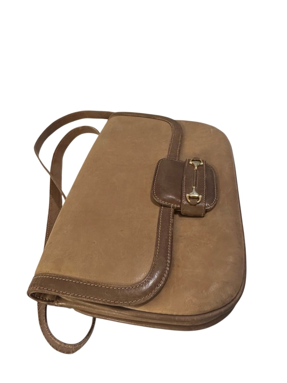 Gucci Brown & Tan Horse-bit Leather Crossbody Bag - Picture 6 of 7